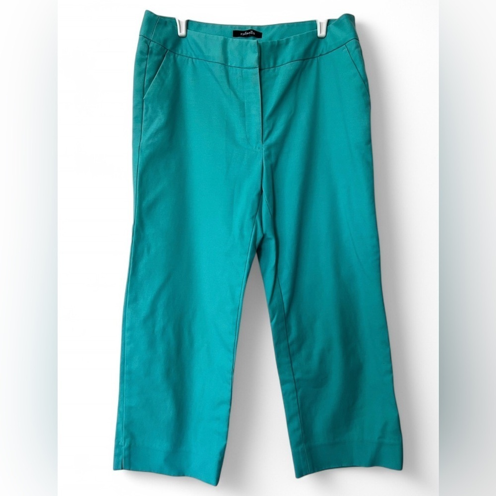 Vintage Rafaella Green Capris Preppy Prep Coastal Grandma Pants Small